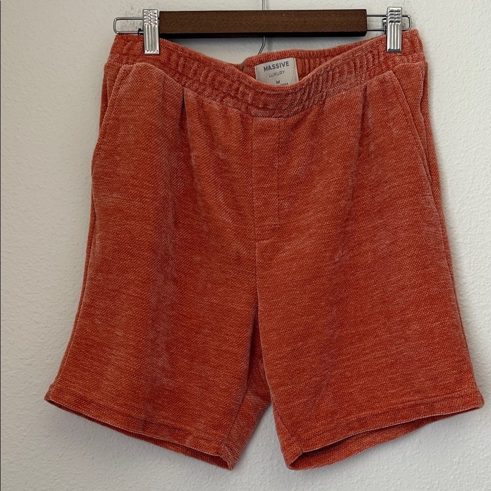 Massive Luxury Chenille Burnt Orange Shorts